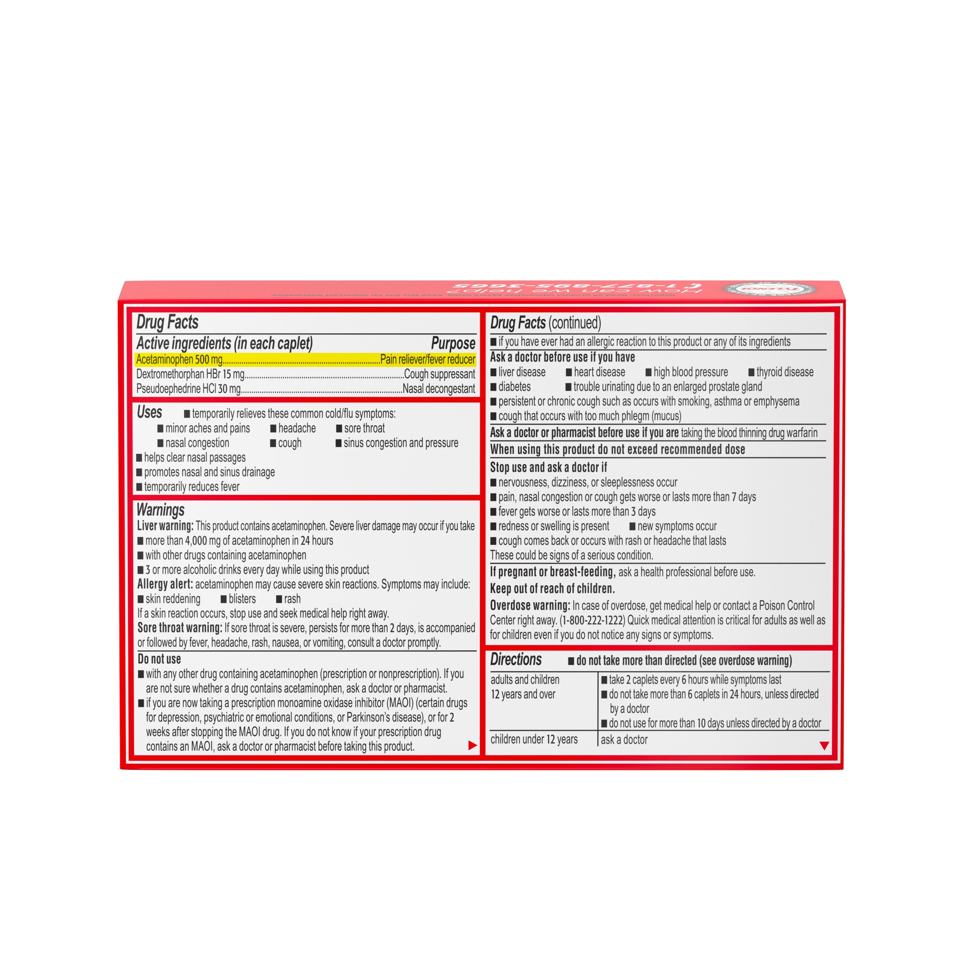 tylenol cold and sinus medicine